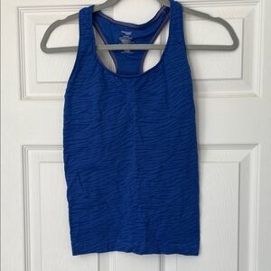 Women's Blue Zebra Tank Top S